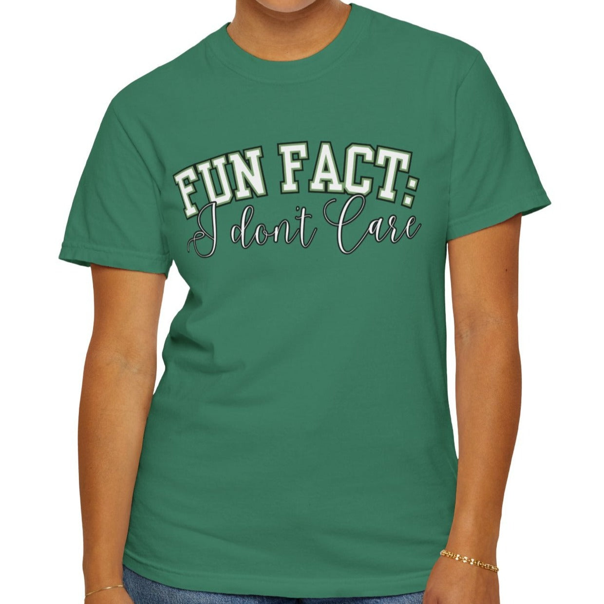 Fun Fact: I Don't Care Comfort Colors Women's Tee – Casual Statement Top for Nonchalant Style