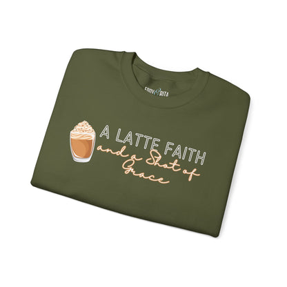 Latte Faith & Shot of Grace: Women's Sweatshirt - Eddy and Rita