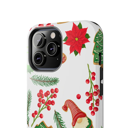 Tough Phone Case for iPhone – Holiday Gnomes Design | Durable and Festive Stocking Stuffer Gift