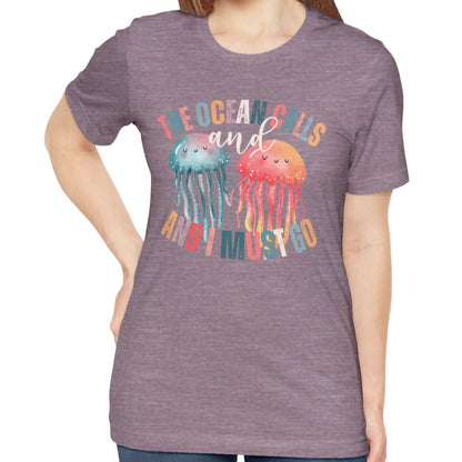 Ocean Calling Jellyfish Women's Bella Canvas Tee - Eddy and Rita