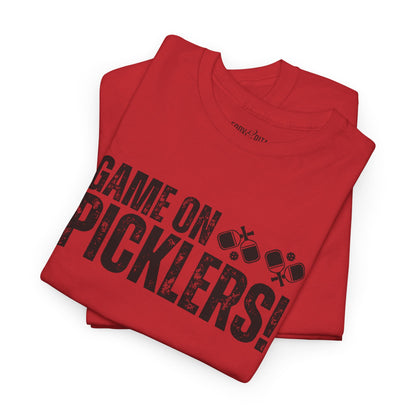 Eddy and Rita Unisex Heavy Cotton T-Shirt - "Game On Picklers" Pickleball Graphic Tee