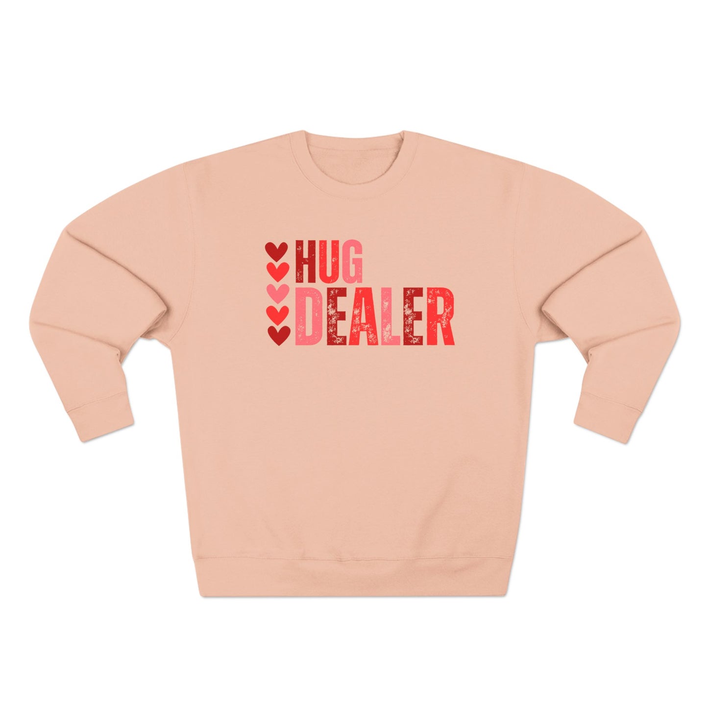 Women's Valentine's Day Graphic Sweatshirt – 'Hug Dealer' Cute and Cozy Pullover – Romantic Gift Idea, Casual Holiday Outfit