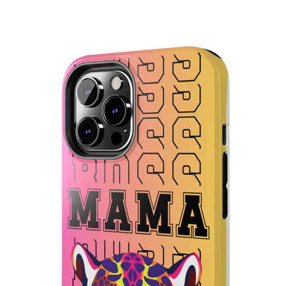 Colorful Cheetah 'Boss Mama' iPhone Case - Stylish and Empowering Protective Cover