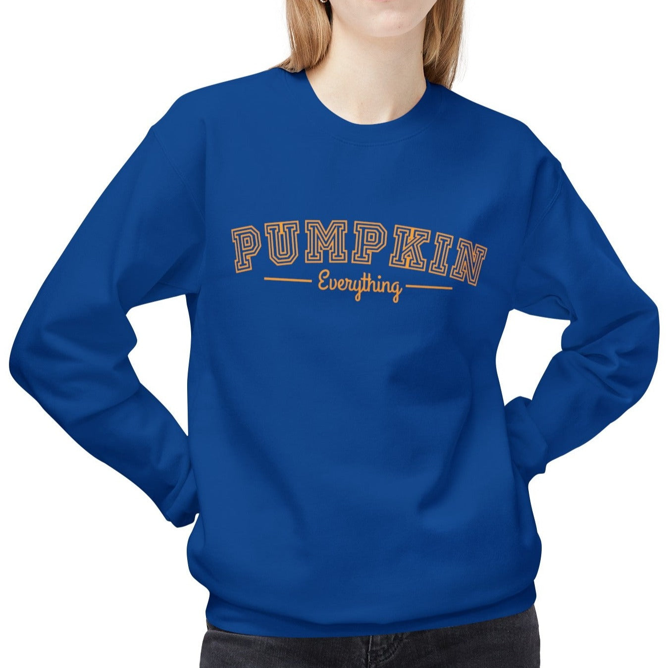 Eddy and Rita Women's Midweight Crewneck Sweatshirt - "Pumpkin Everything" Fall Graphic Pullover