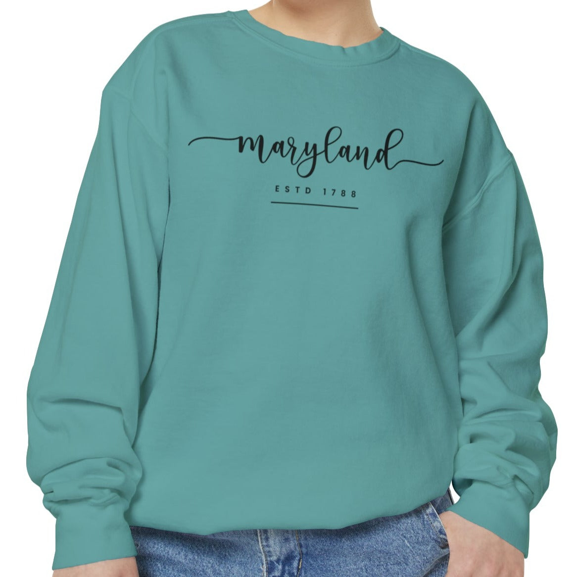 Cozy Comfort Colors Women's Sweatshirt Maryland-Inspired Chic - Eddy and Rita