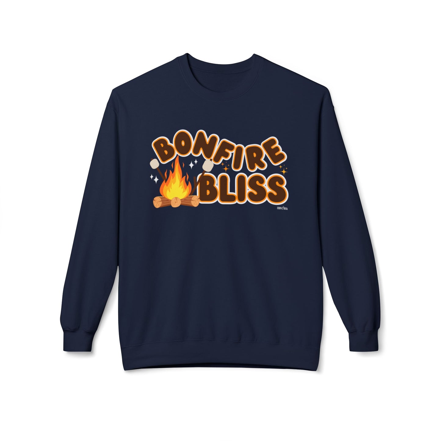 Eddy and Rita Women's Midweight Sweatshirt - "Bonfire Bliss" Fall Graphic Pullover