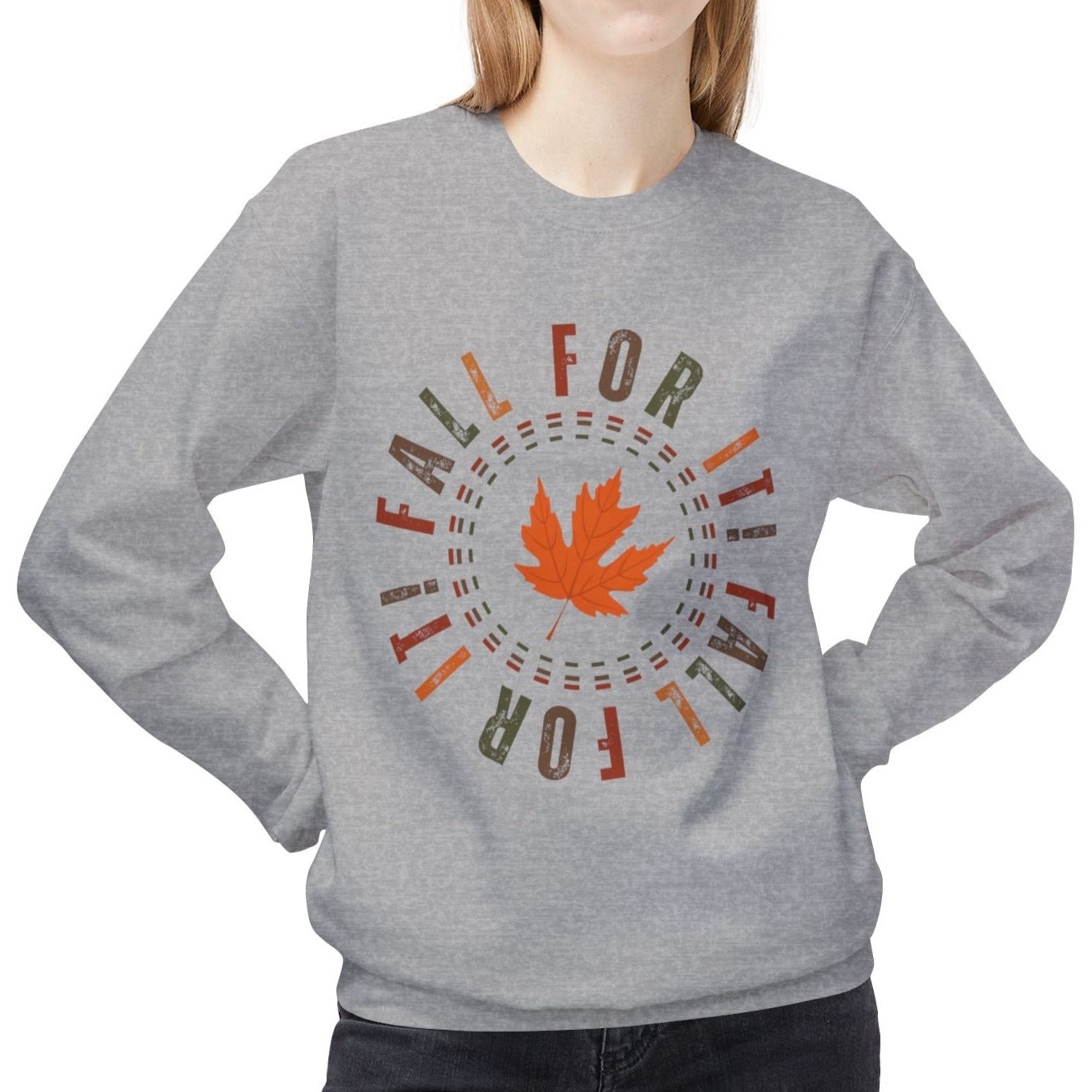 Eddy and Rita Women's Midweight Sweatshirt - "Fall For It" Autumn Graphic Pullover