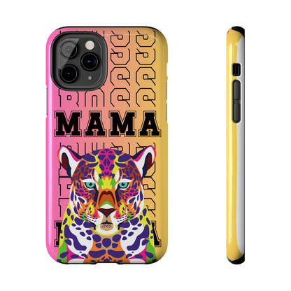 Colorful Cheetah 'Boss Mama' iPhone Case - Stylish and Empowering Protective Cover