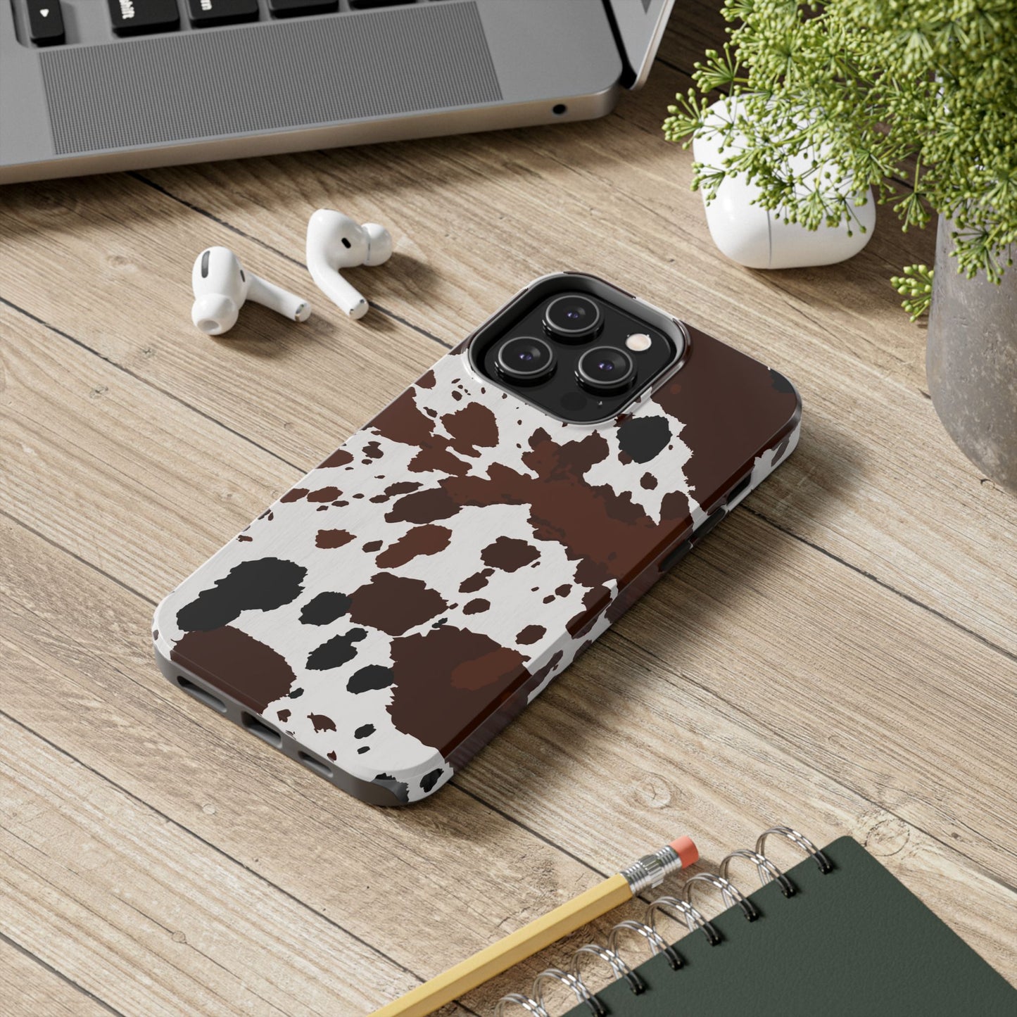 Tough Phone Case for iPhone – Cow Spots Design | Stylish and Durable Stocking Stuffer Gift