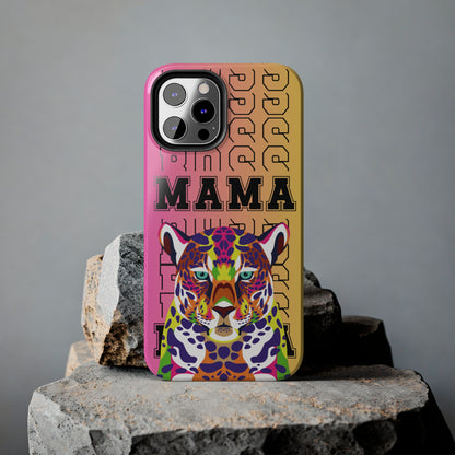 Colorful Cheetah 'Boss Mama' iPhone Case - Stylish and Empowering Protective Cover