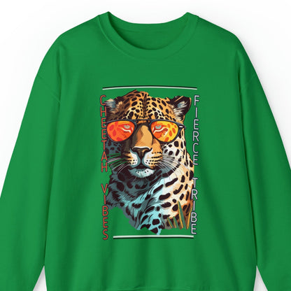 Cheetah Vibes: Join the Fierce Tribe Women's Sweatshirt - Eddy and Rita