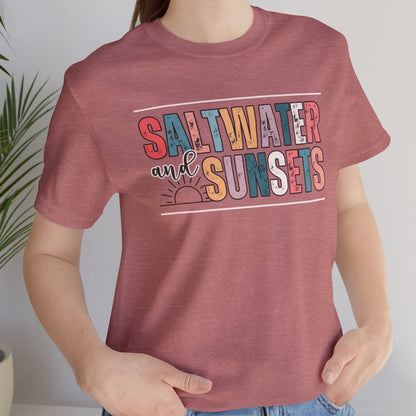 Saltwater and Sunsets Women's Bella Canvas T-Shirt - Eddy and Rita