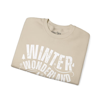 Women's Heavy Sweatshirt – "Winter Wonderland" Cozy Winter Graphic Sweatshirt