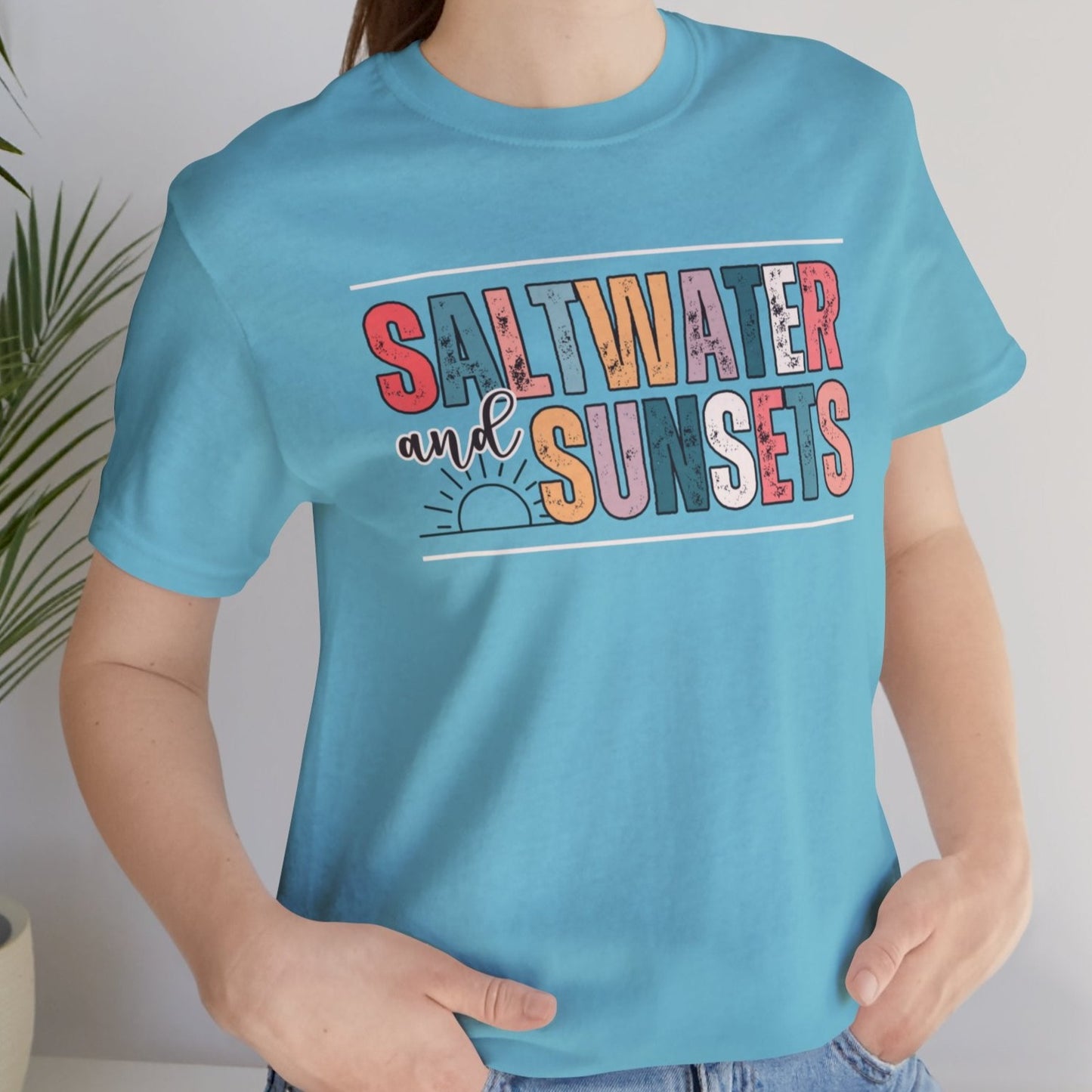 Saltwater and Sunsets Women's Bella Canvas T-Shirt - Eddy and Rita