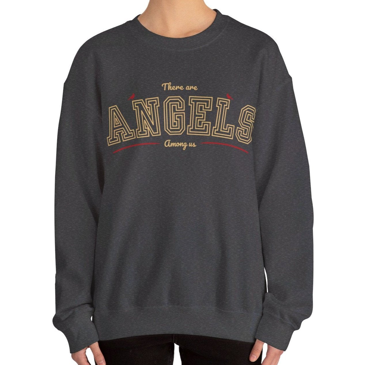 Women's Heavy Blend Sweatshirt – "There Are Angels Among Us" with Cardinals Graphic