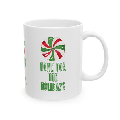 11 oz Ceramic Mug – “Home for the Holidays” | Cozy and Heartwarming Christmas Coffee Cup