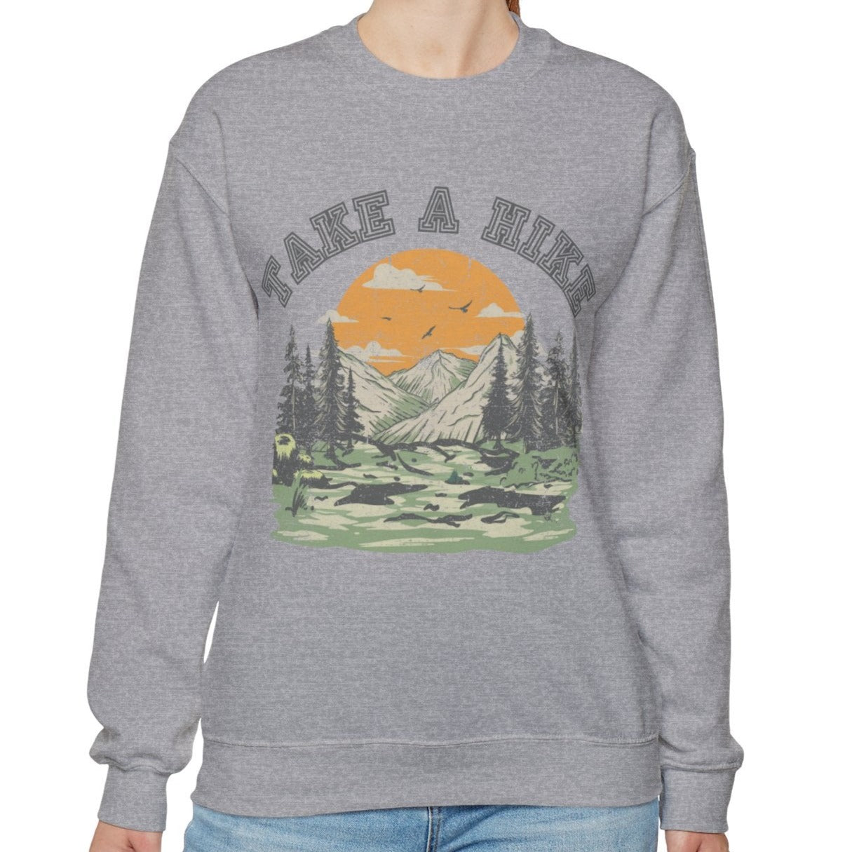 Take a Hike Sunrise Women's Sweatshirt: Nature Lover's Delight - Eddy and Rita