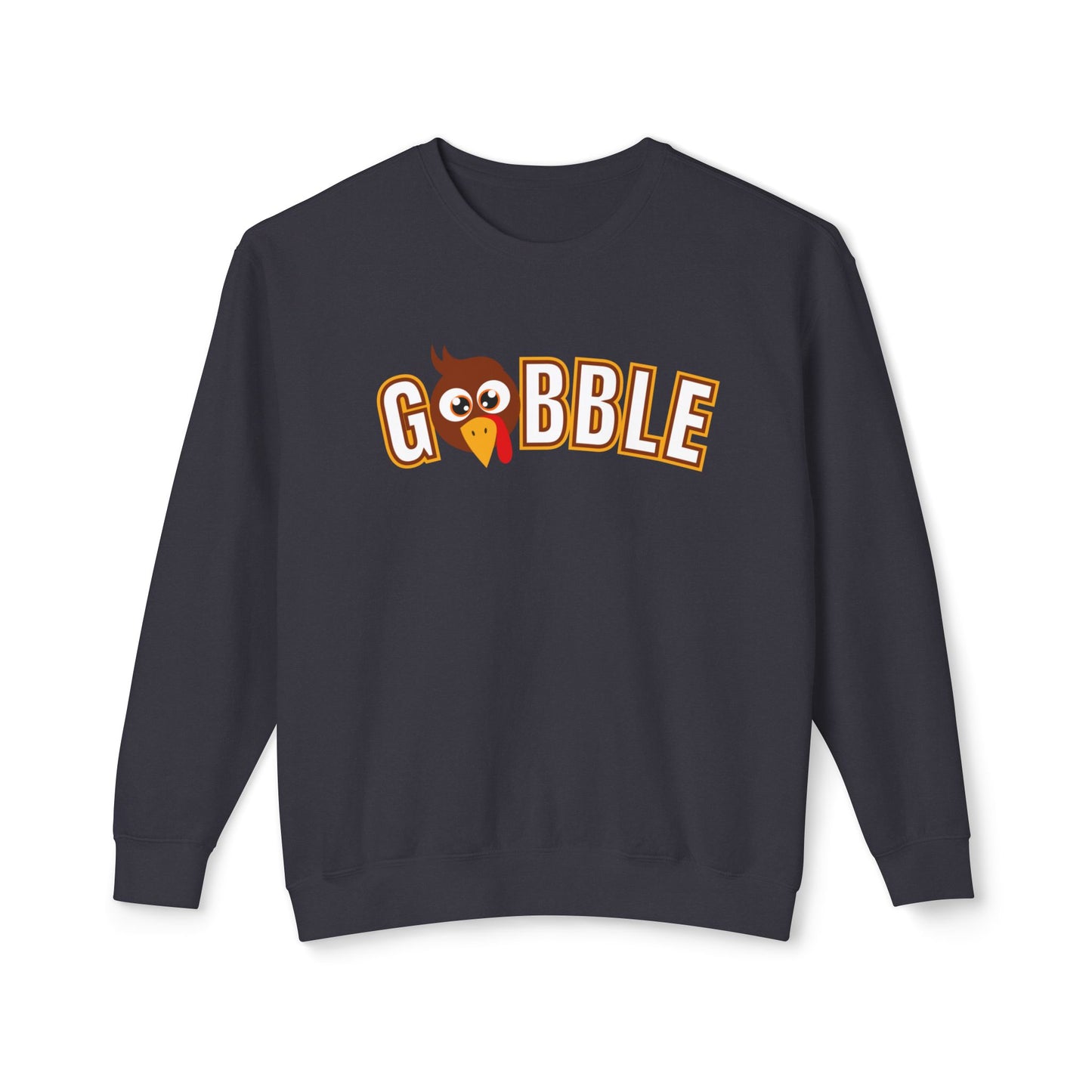 Women's Lightweight Comfort Colors Sweatshirt – "Fun Gobble Turkey" Thanksgiving Graphic Sweatshirt