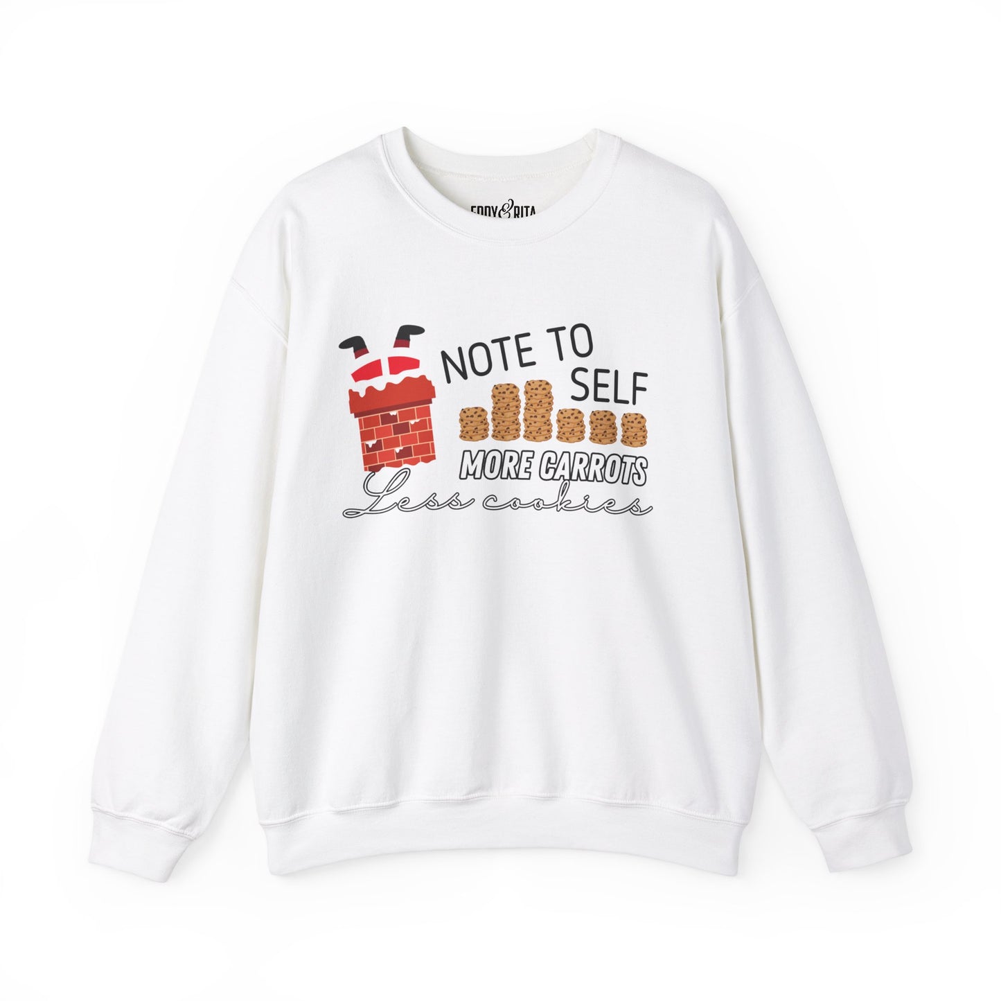 Note to Self: More Carrots, Less Cookies Santa Men's Sweatshirt