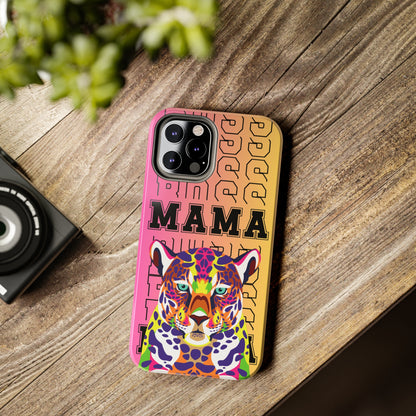 Colorful Cheetah 'Boss Mama' iPhone Case - Stylish and Empowering Protective Cover