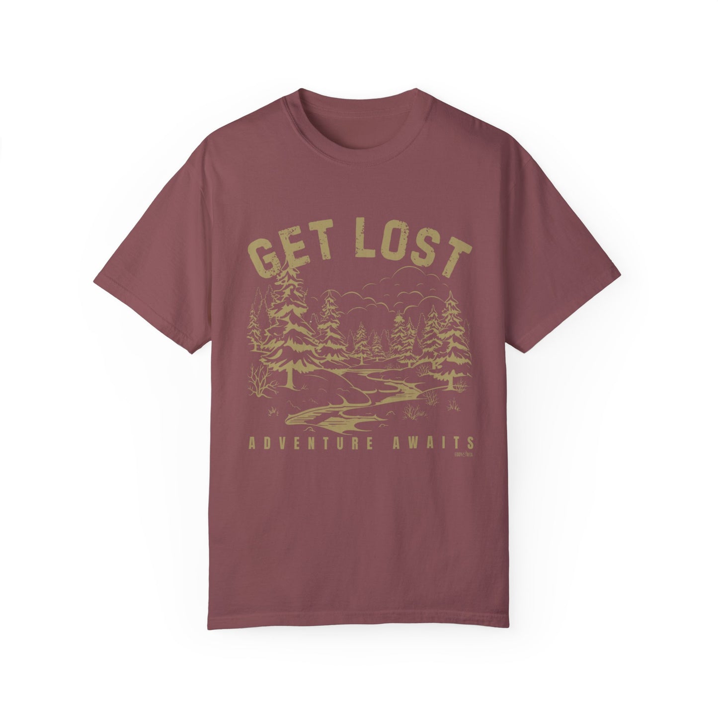 Eddy and Rita Unisex Comfort Colors T-Shirt - "Get Lost" Scenic Mountain Scape Graphic TeeEddy and Rita Unisex Comfort Colors T-Shirt - "Get Lost" Scenic Mountain Scape Graphic Tee