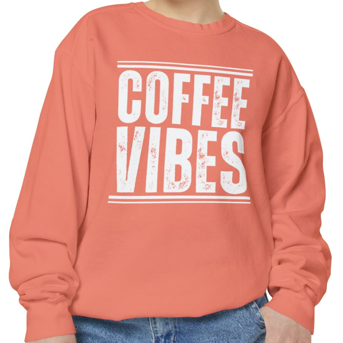 Coffee Vibes Women's Comfort Colors Sweatshirt - Cozy and Stylish - Eddy and Rita