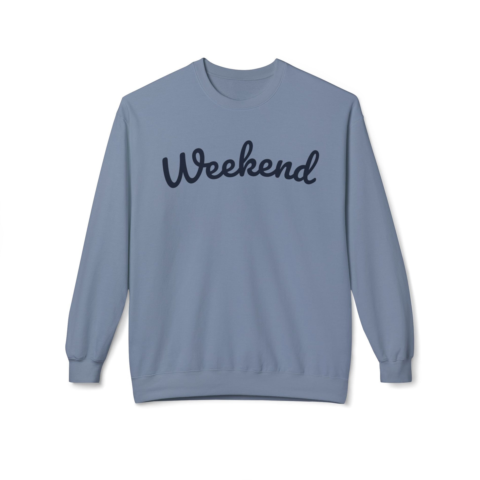 Eddy and Rita Women's Midweight Crewneck Sweatshirt - "Weekend" Graphic Pullover