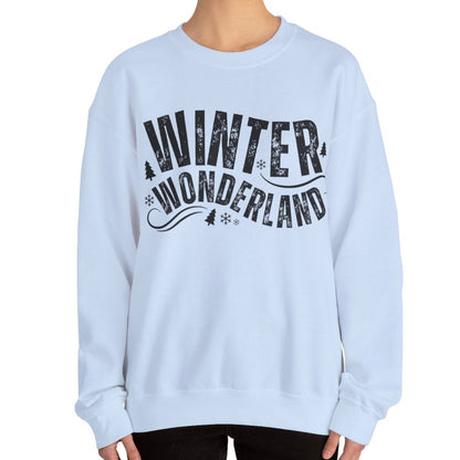 Women's Heavy Sweatshirt – "Winter Wonderland" Cozy Winter Graphic Sweatshirt