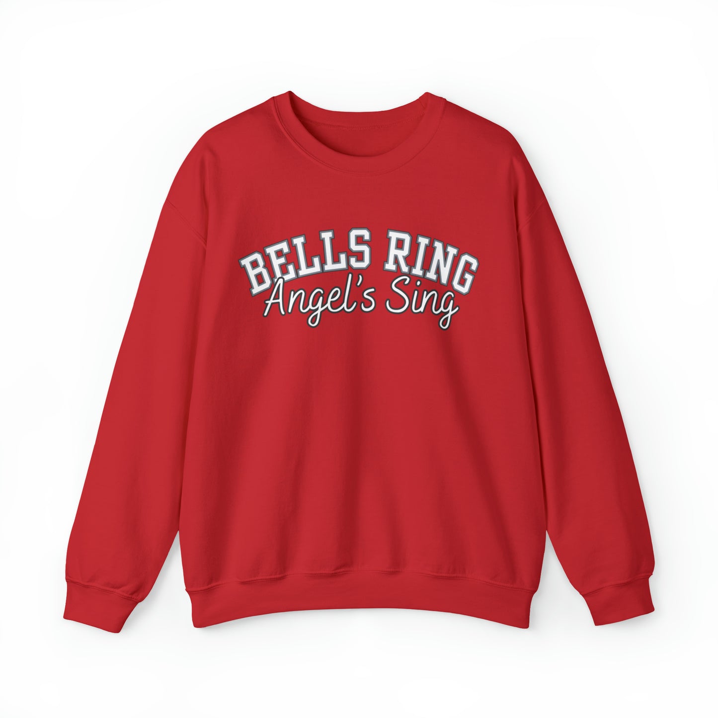 Women's Christmas Sweatshirt: 'Bells Ring, Angels Sing' Festive Holiday Top for Joyful Celebrations - Eddy and Rita