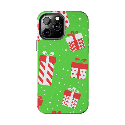 Tough Phone Case for iPhone – Bright Presents Design | Stylish and Durable Holiday Stocking Stuffer Gift