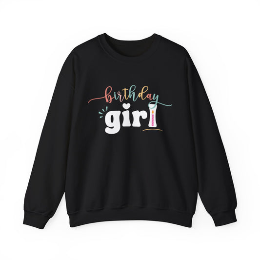 Celebrate in Style: Women's Birthday Girl Pullover Sweatshirt - Eddy and Rita