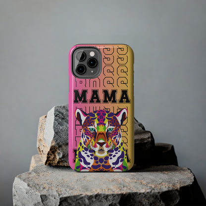 Colorful Cheetah 'Boss Mama' iPhone Case - Stylish and Empowering Protective Cover