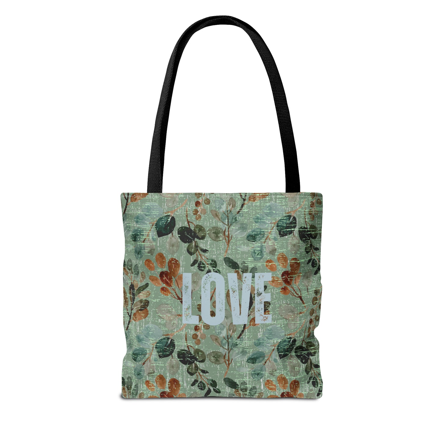 Botanical Love: Women's Small Tote Bag with Green Floral BackgroundBotanical Love: Women's Small Tote Bag with Green Floral Background - Eddy and Rita