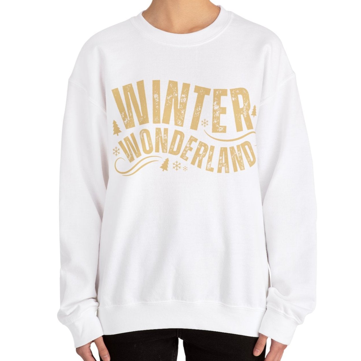 Women's Heavy Sweatshirt – "Winter Wonderland" Cozy Winter Graphic Sweatshirt