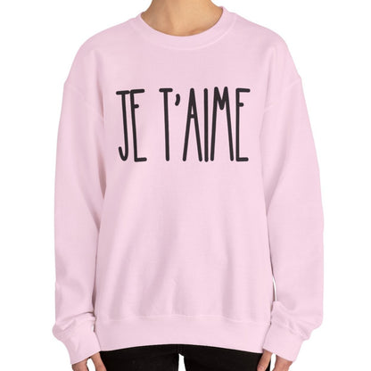 Je T'aime Women's Sweatshirt: Cozy Comfort with French Elegance - Eddy and Rita