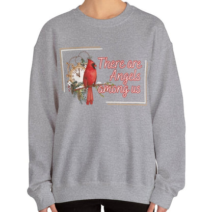 Cardinal Spirit: 'There Are Angels Among Us' Women's Sweatshirt - Eddy and Rita