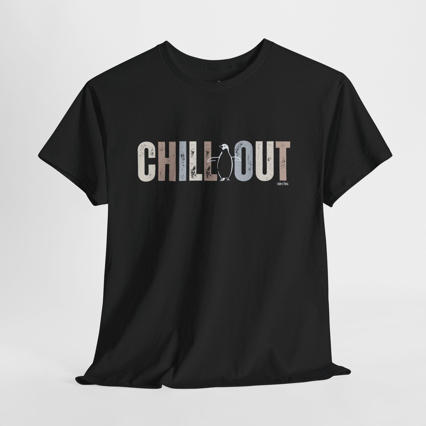 Eddy and Rita Women's Cotton Tee - "Chill Out" Graphic T-Shirt