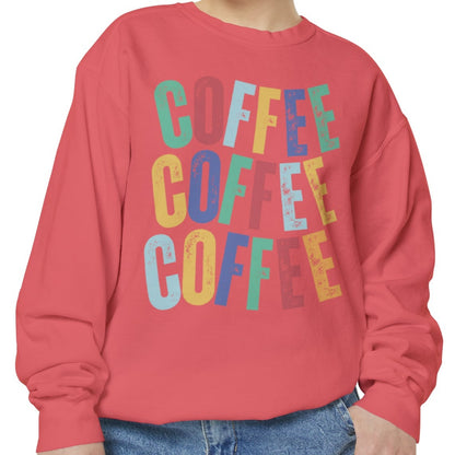 Women's Comfort Colors Coffee Bliss Sweatshirt: Cozy and Vibrant - Eddy and Rita