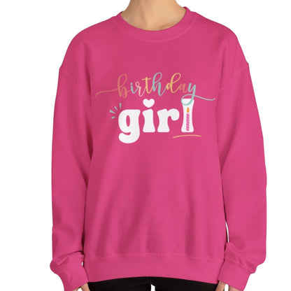 Celebrate in Style: Women's Birthday Girl Pullover Sweatshirt - Eddy and Rita