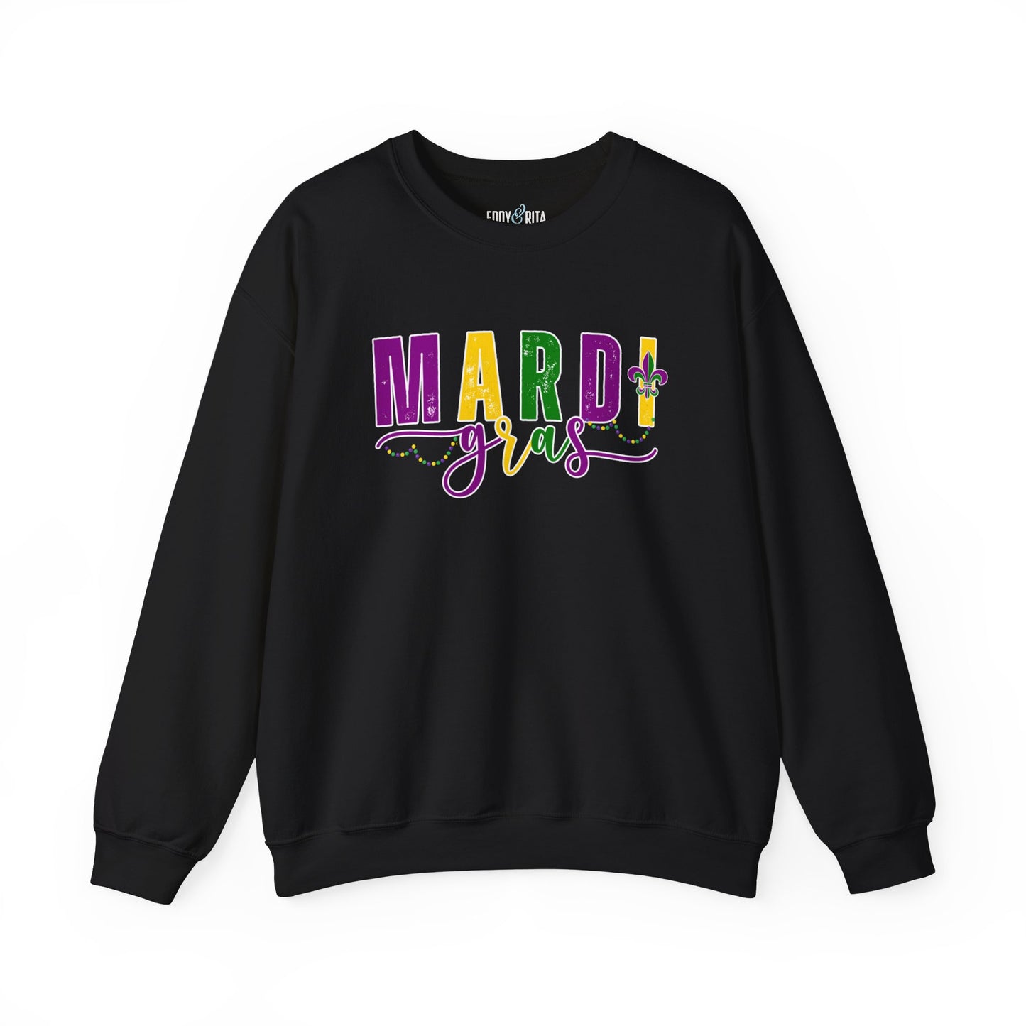 Mardi Gras Magic Women's Sweatshirt: Cozy Carnival Chic for Festive Comfort - Eddy and Rita