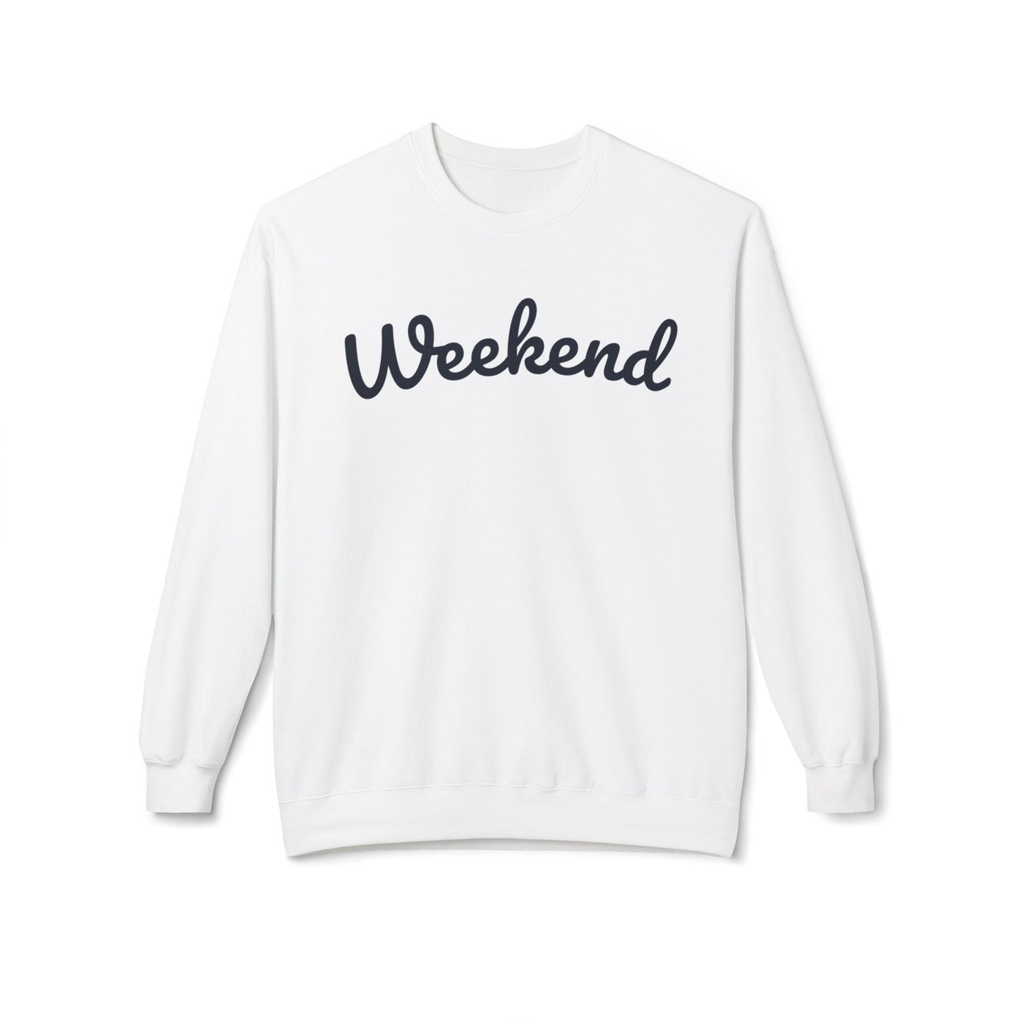 Eddy and Rita Women's Midweight Crewneck Sweatshirt - "Weekend" Graphic Pullover