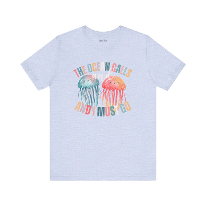 Ocean Calling Jellyfish Women's Bella Canvas Tee - Eddy and Rita