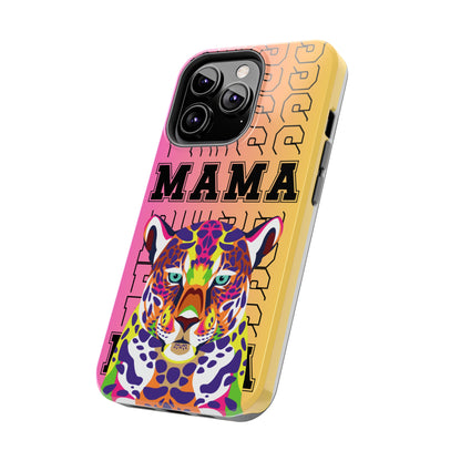 Colorful Cheetah 'Boss Mama' iPhone Case - Stylish and Empowering Protective Cover