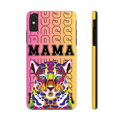 Colorful Cheetah 'Boss Mama' iPhone Case - Stylish and Empowering Protective Cover