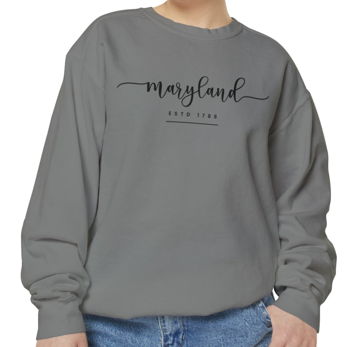 Cozy Comfort Colors Women's Sweatshirt Maryland-Inspired Chic - Eddy and Rita