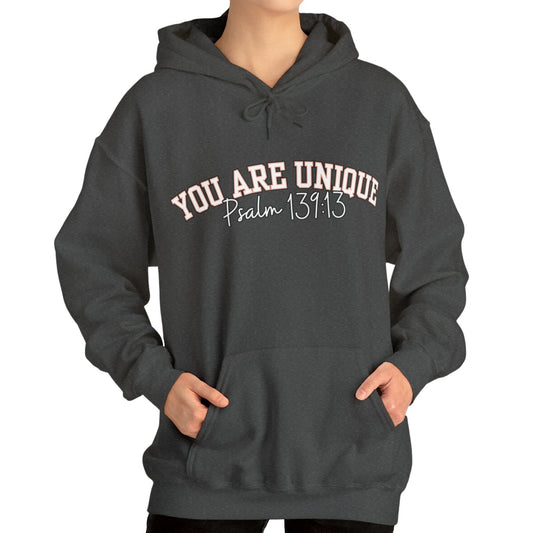 Women's Hoodie with 'You Are Unique - Psalm 139:13' Affirmation - Eddy and Rita