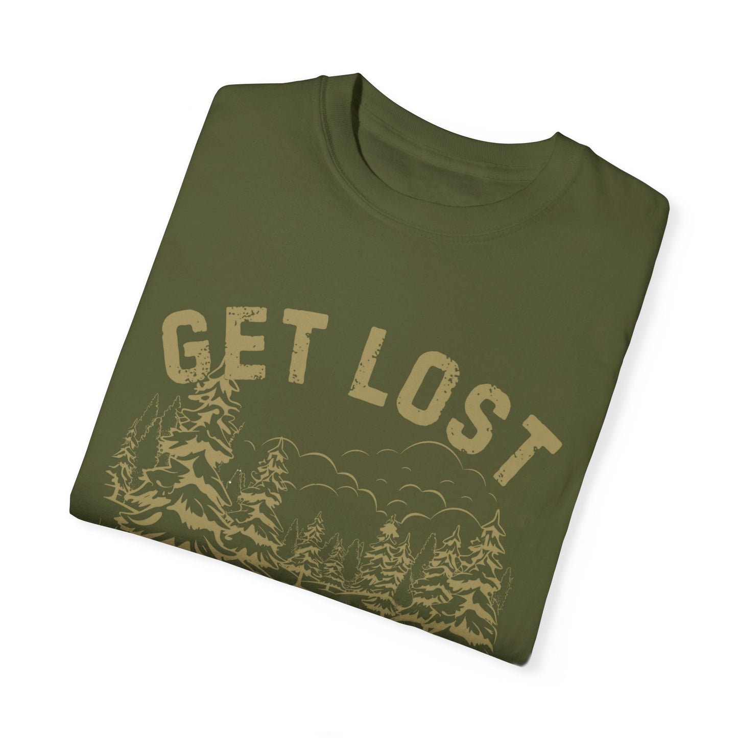 Eddy and Rita Unisex Comfort Colors T-Shirt - "Get Lost" Scenic Mountain Scape Graphic Tee