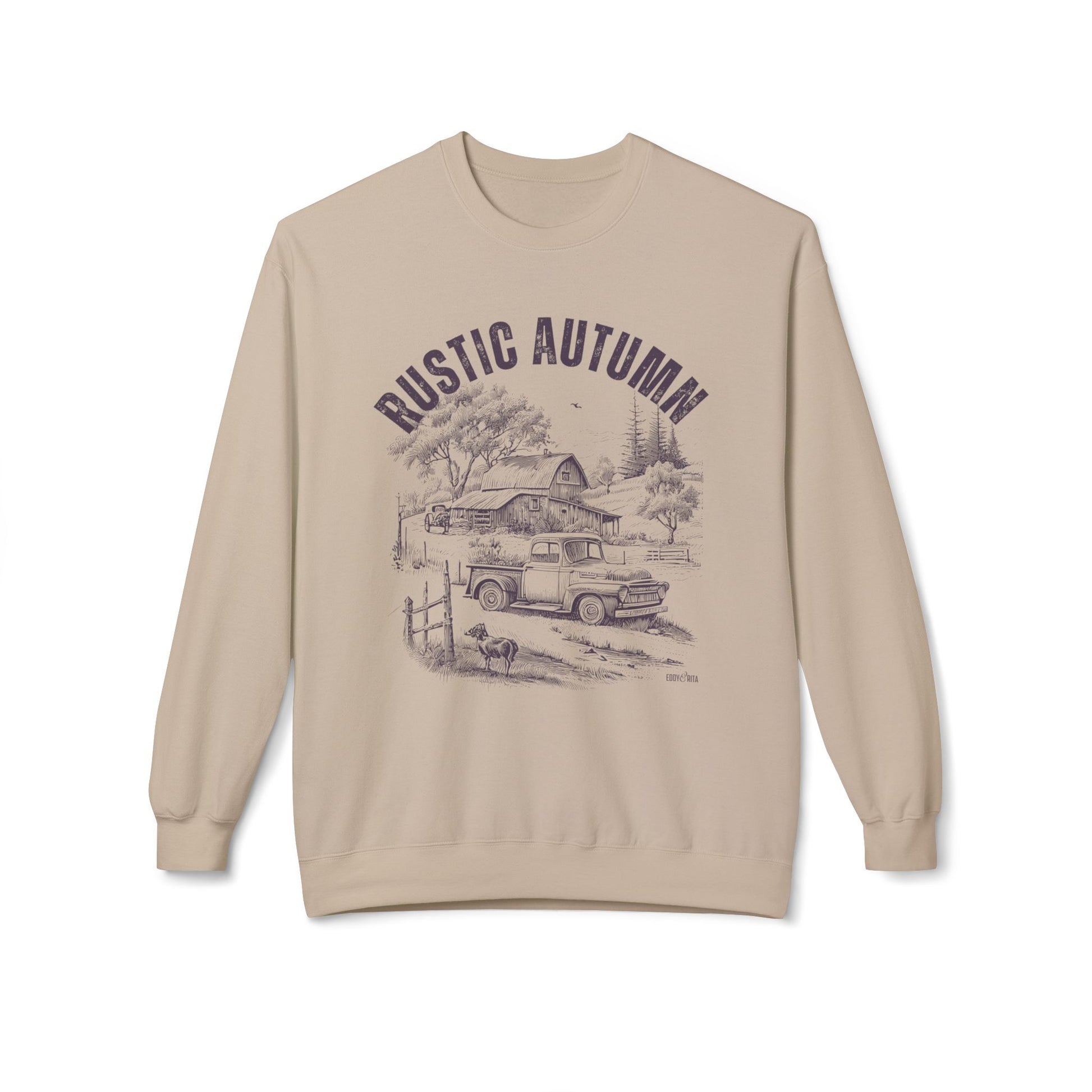 Eddy and Rita Women's Midweight Sweatshirt - "Rustic Autumn" Fall Graphic Pullover