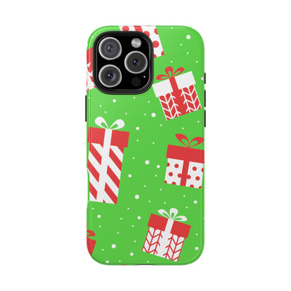 Tough Phone Case for iPhone – Bright Presents Design | Stylish and Durable Holiday Stocking Stuffer Gift