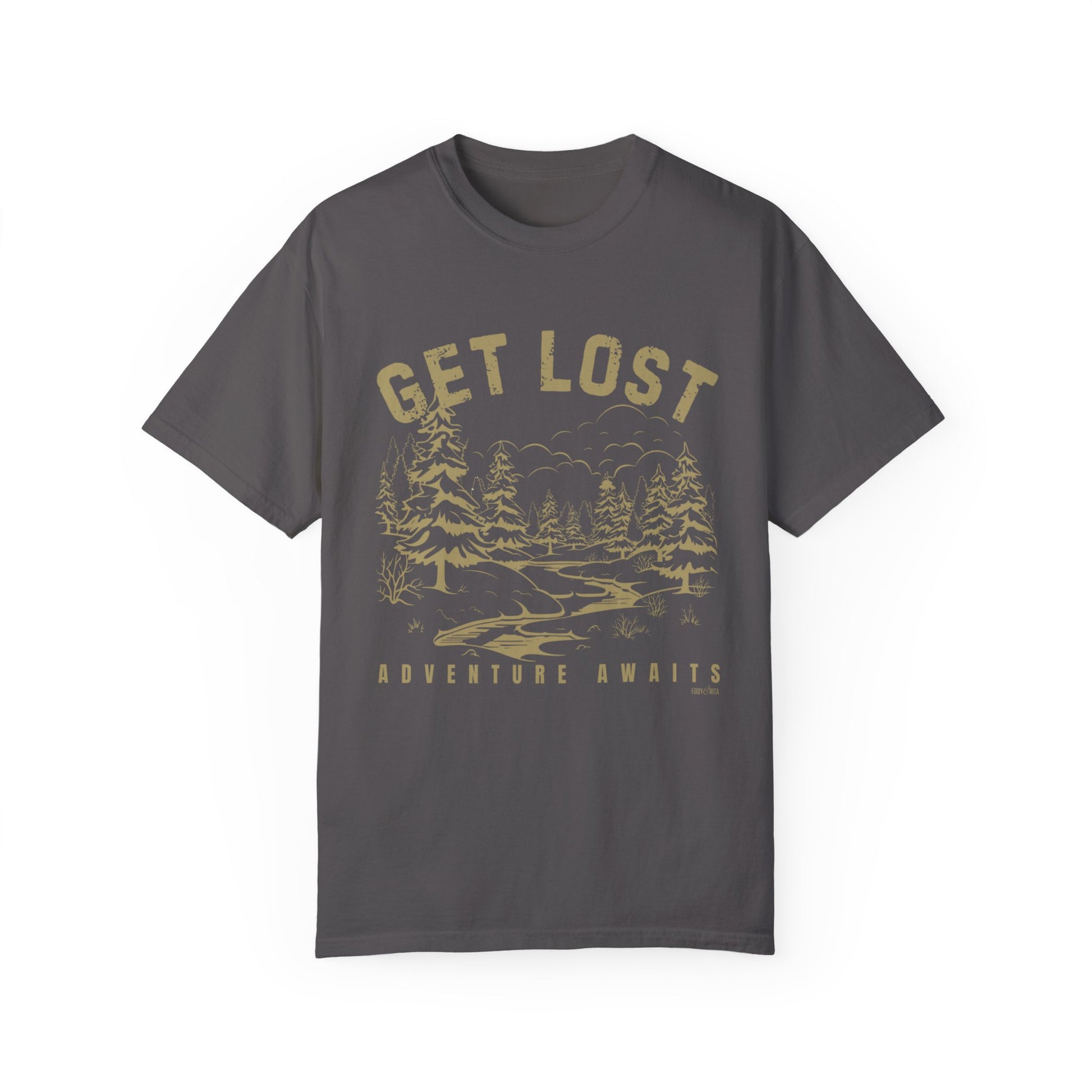 Eddy and Rita Unisex Comfort Colors T-Shirt - "Get Lost" Scenic Mountain Scape Graphic Tee